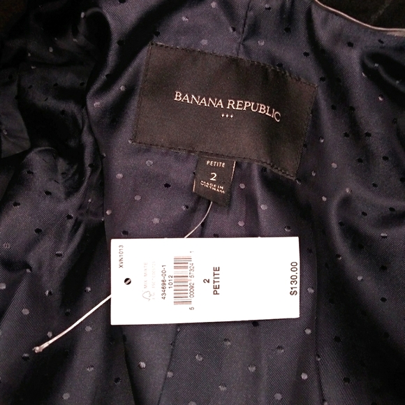 Banana Republic Aria Black Flannel Pin Stripe Blazer - Picture 12 of 14